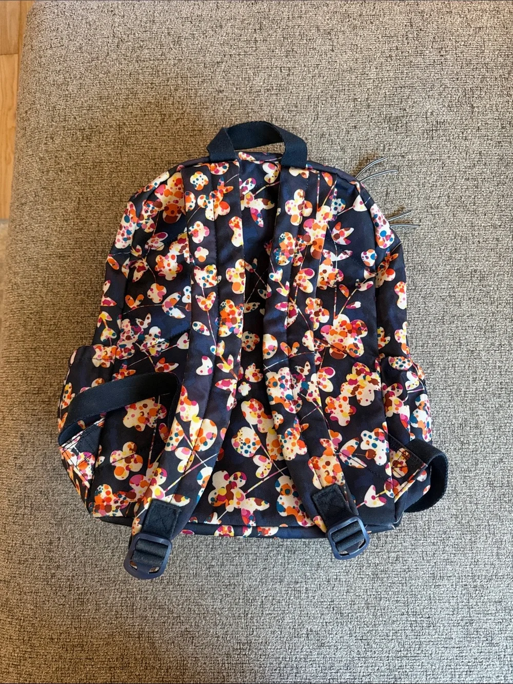 Vera Bradley Navy Recycled Floral Backpack with Multicolor Accents